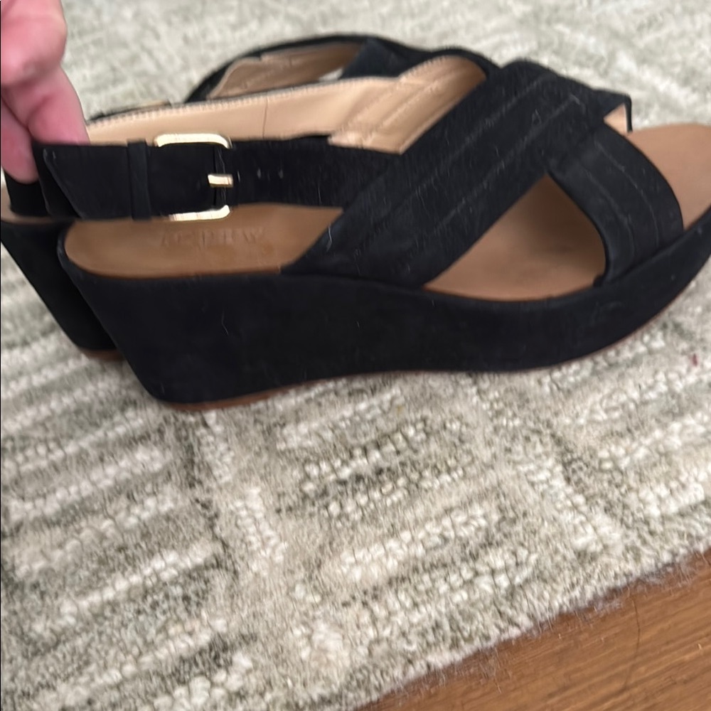 J. Crew Black Sandals Comfortable Casual Design